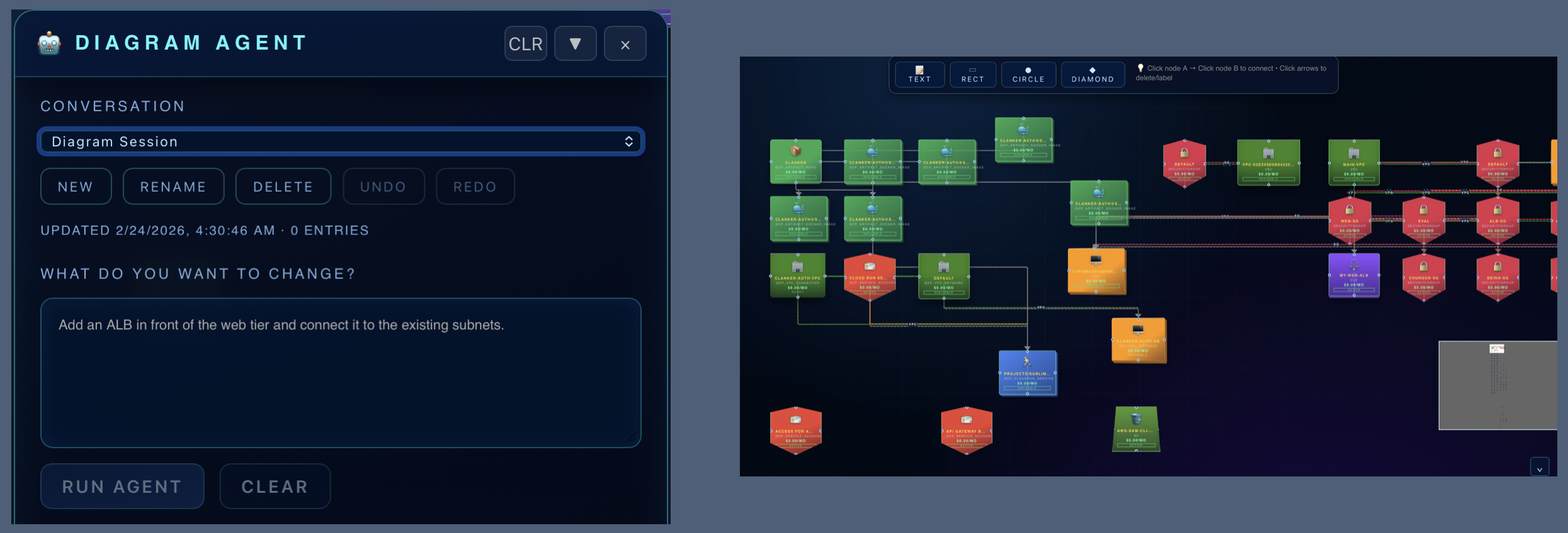 Execution plan screen in Clanker Cloud